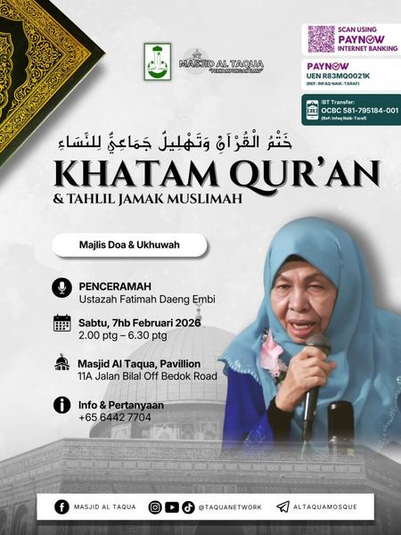 Khatam Qur'an & Tahlil Jamak Muslimah