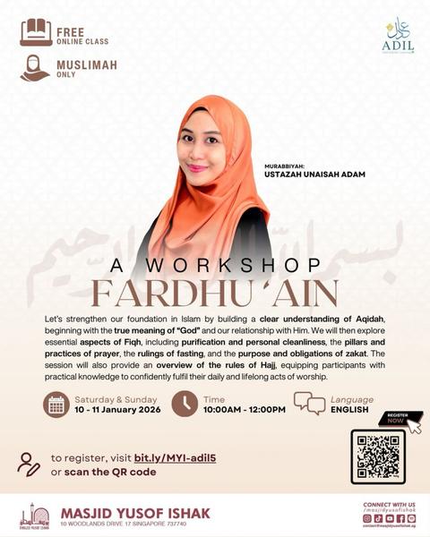 A Workshop Fardhu 'Ain by Ustazah Unaisah Adam | Muslimah Only [English]