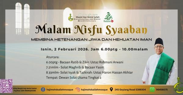 Malam Nisfu Syaaban: Membina Ketenangan Jiwa dan Kekuatan Iman