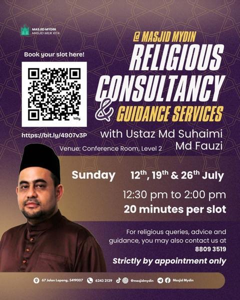 Religious Consultancy & Guidance Services with Ustaz Md Suhaimi Md Fauzi