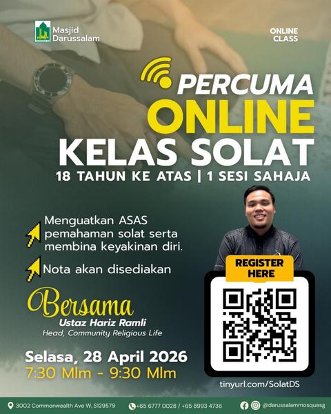 Kelas Solat Online - Khas untuk Muslimin