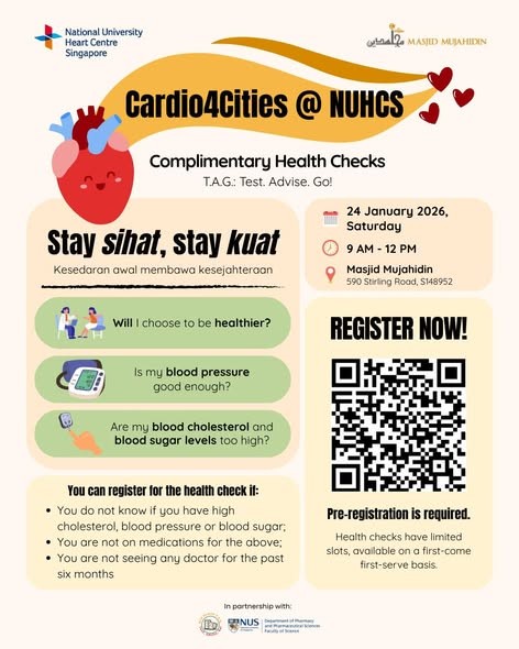 Cardio4Cities @ NUHCS - Complimentary Health Checks