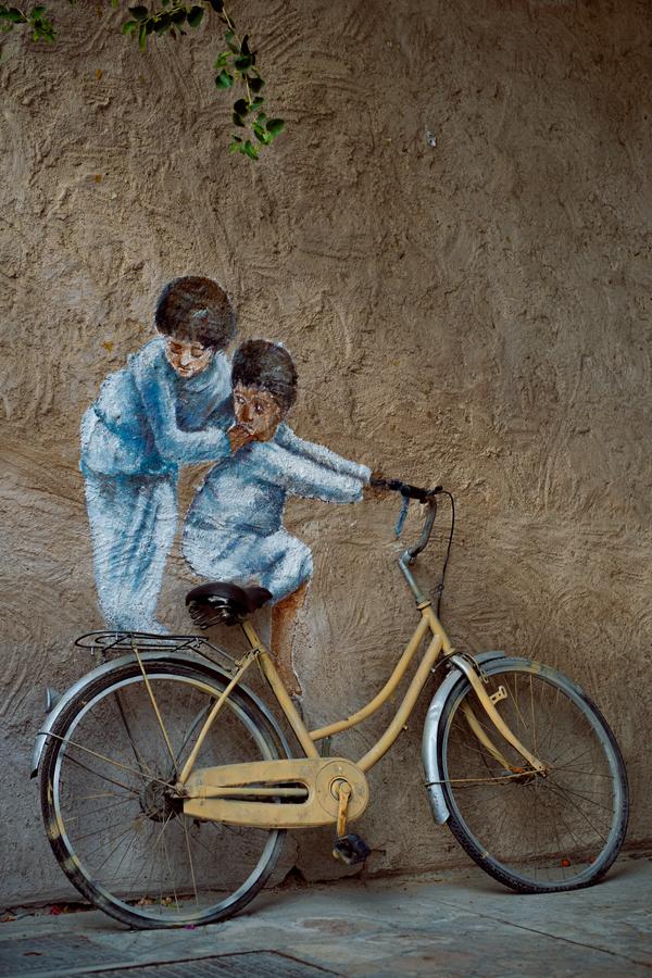 children and bike art...