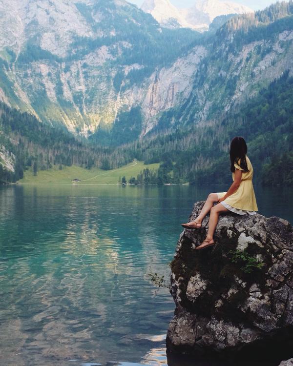 Girl on a rock