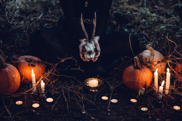 Ghostlike Halloween Scene
