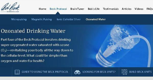 Ozonated drinking water