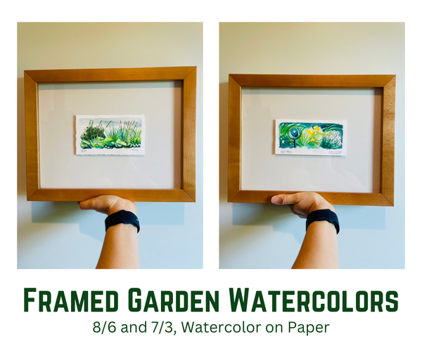 Garden Watercolors in Studio Sale