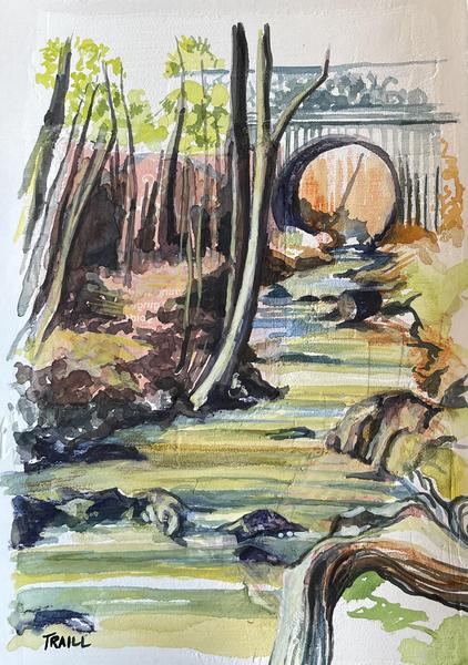 Watercolor of the Crooked Creek