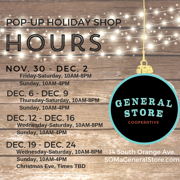 Pop Up Holiday Shop, South Orange