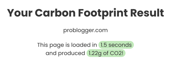 calculate your website's carbon footprint