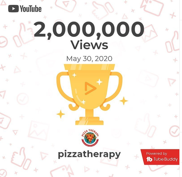 Two Million Views for the Pizza Therapy YouTube Channel