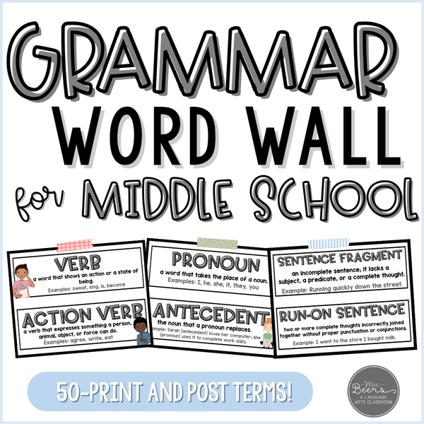 grammar wall for middle school