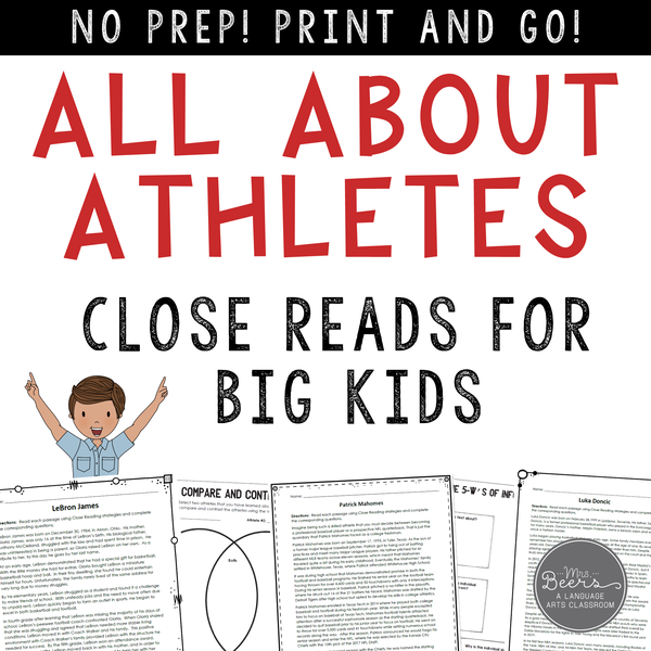 All About Athletes Close Reading Passages
