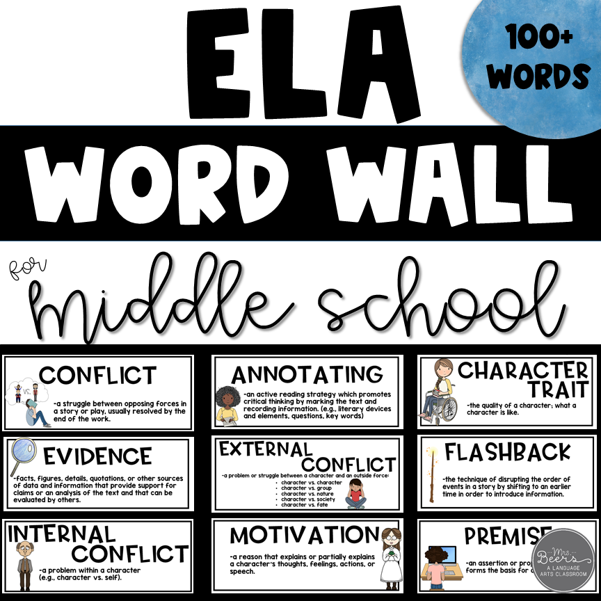 ELA Word Wall for Middle School