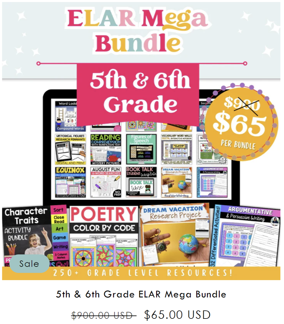 ELA Resources Bundle Sale