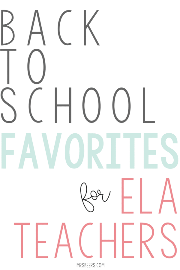 Mrs. Beers back to school favorites