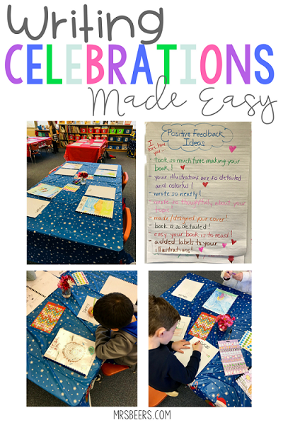 Writing celebration ideas