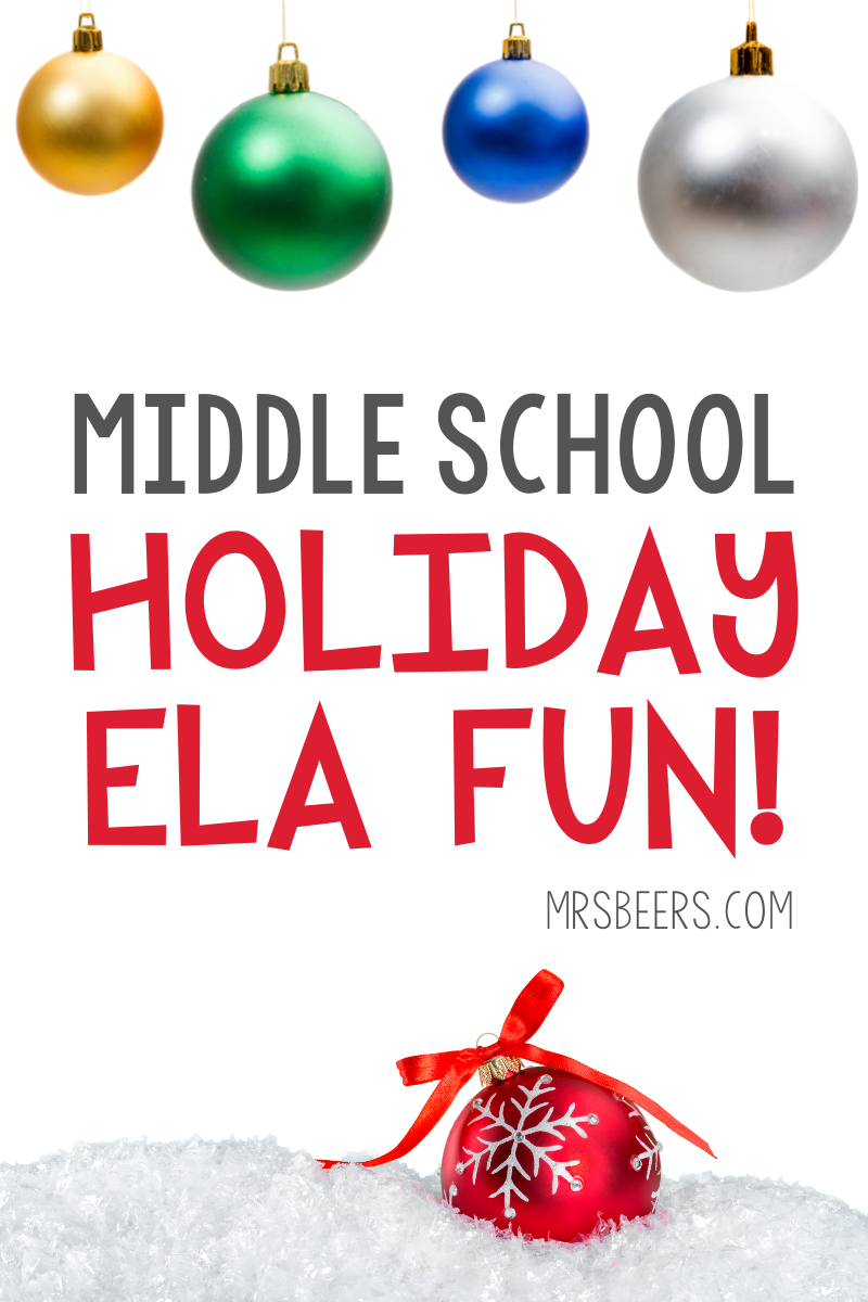 ELA Holiday Ideas with Free Printables