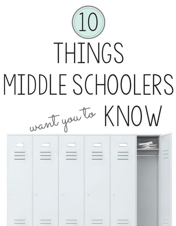 What middle school students want you to know