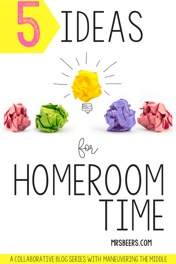 middle school homeroom ideas