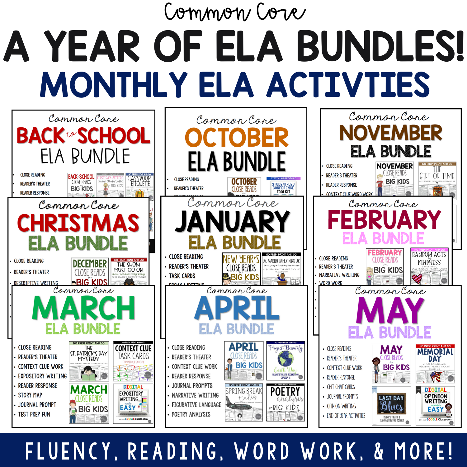 ELA Monthly Resource Bundle