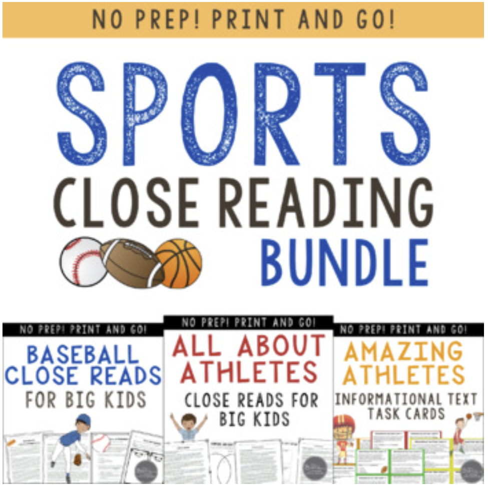 ELA sports close reading passages