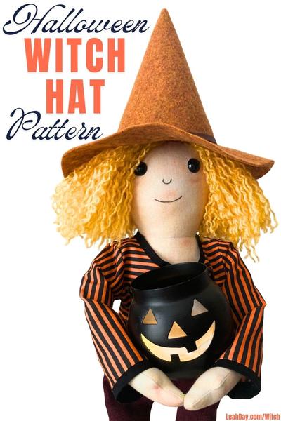 Halloween Doll Witch Hat Pattern