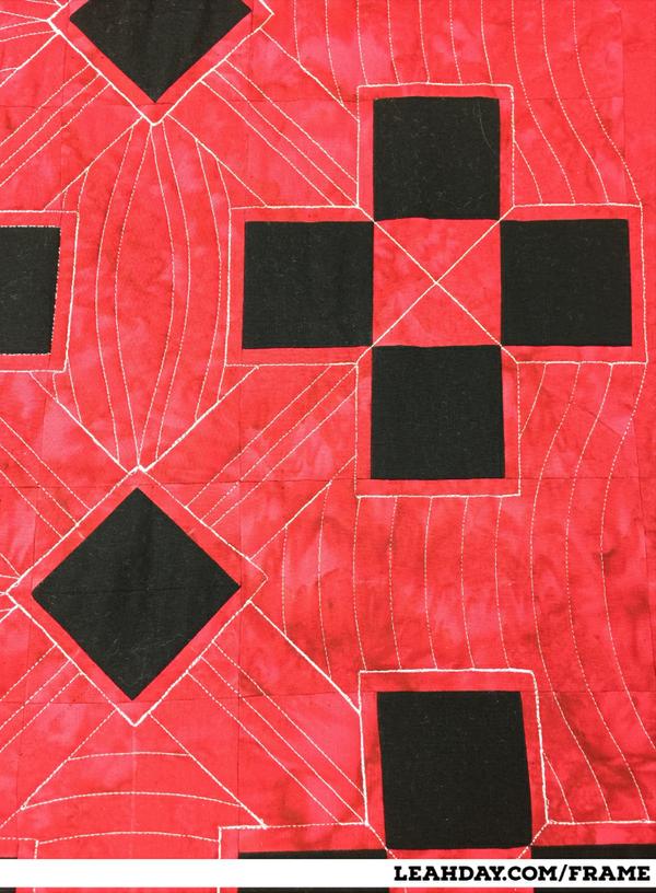 Ruler quilting on a longarm