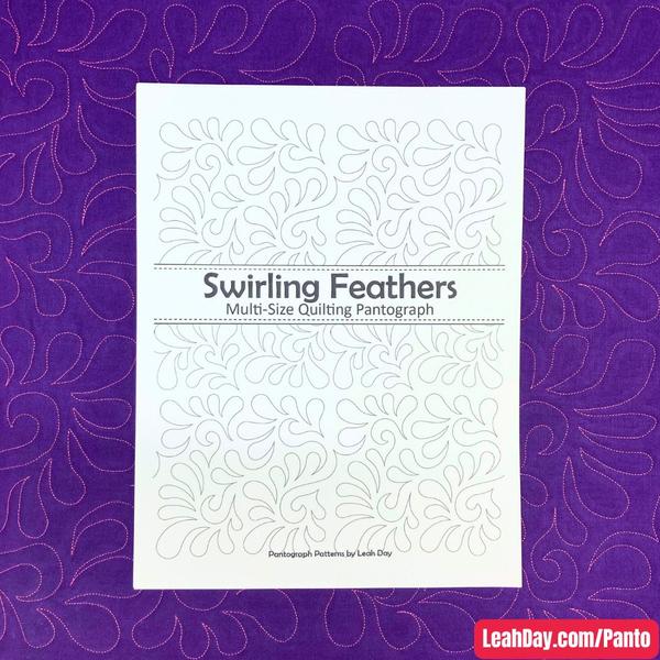 Swirling Feathers Pantograph Design