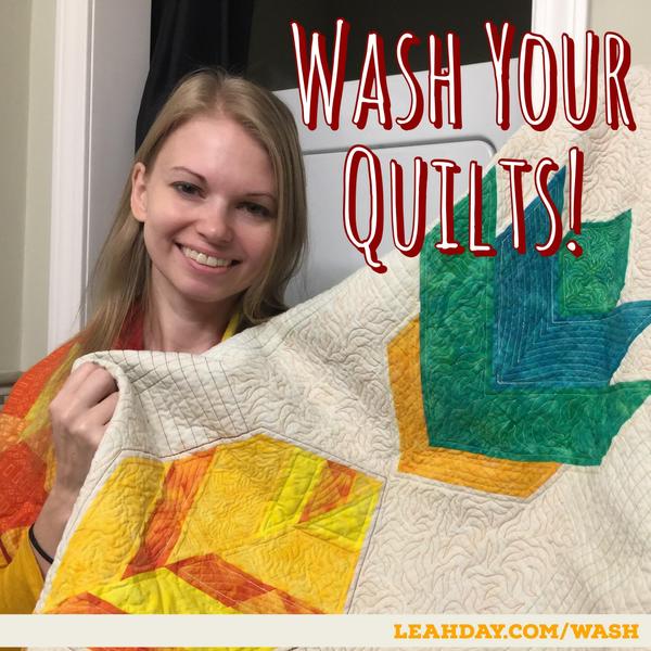 Easily wash your quilts with Leah Day