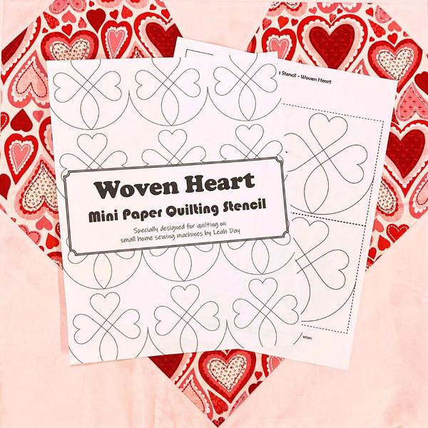 Woven Heart Mini Quilting Stencil
