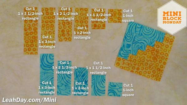 Log Cabin Patchwork Pieces