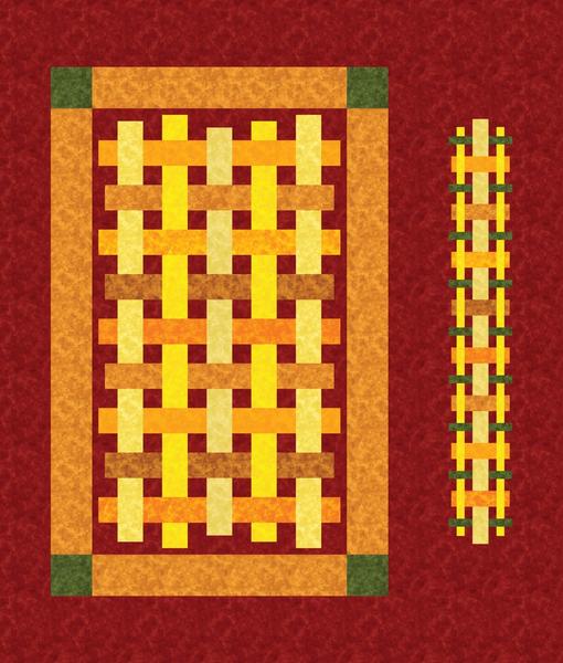 Basket Weave Fabric Quilt Panel