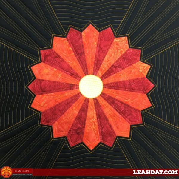 Sunburst Dresden Plate Quilt Block