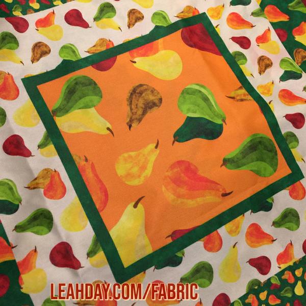 Colorful Pear Fabric for Spoonflower