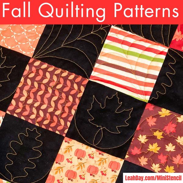 Fall Quilting Patterns in Mini Quilting Stencils