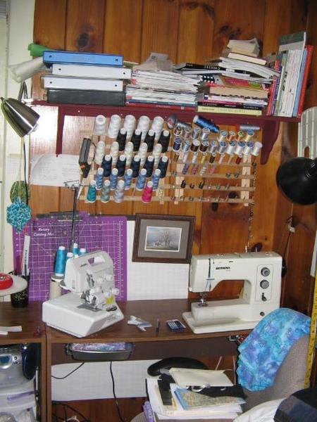 Leah's sewing space from 2005