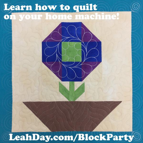 Machine Quilting Block Party Block 1