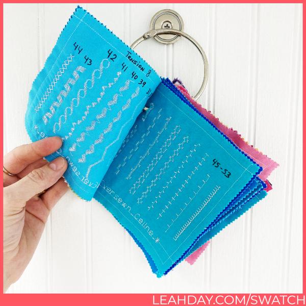 Decorative Stitch Swatches Hanging on a Ring