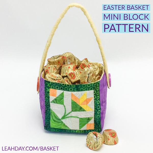 Easter Basket Mini Quilt Block Pattern
