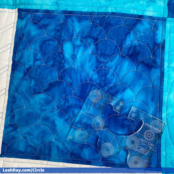 Sashiko Shell Quilting with Rulers