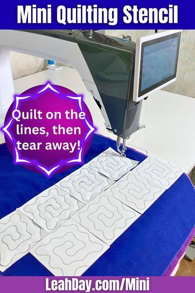 Mini Quilting Stencil Drunk Spiral