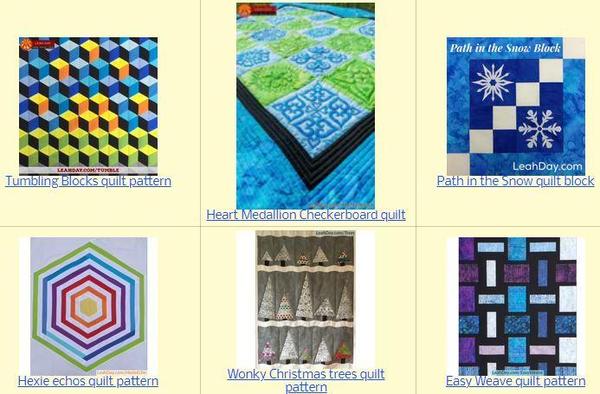 Leah Day's free quilt patterns