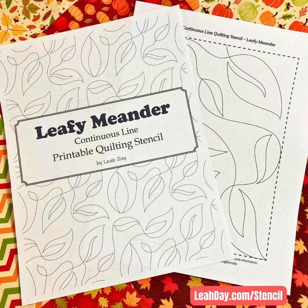 Leafy Meander Quilting Stencil