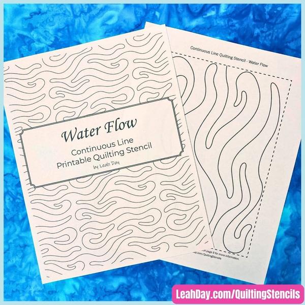 Water Flow Paper Quilting Stencil