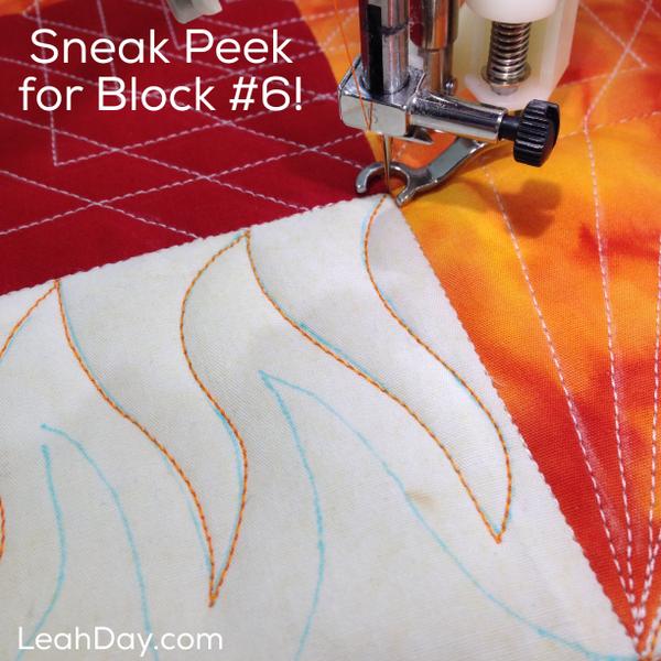 Machine Quilting Block Party block 6