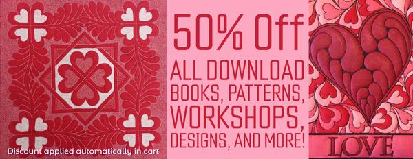 50% Off all download patterns, books, workshops and more