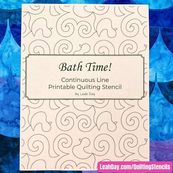 Bath Time Rubber Ducky Quilting Stencil