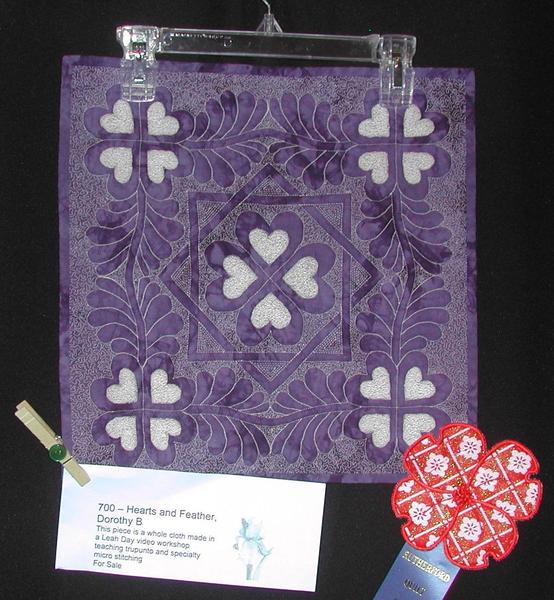 Heart and Feather quilt by Dorothy B