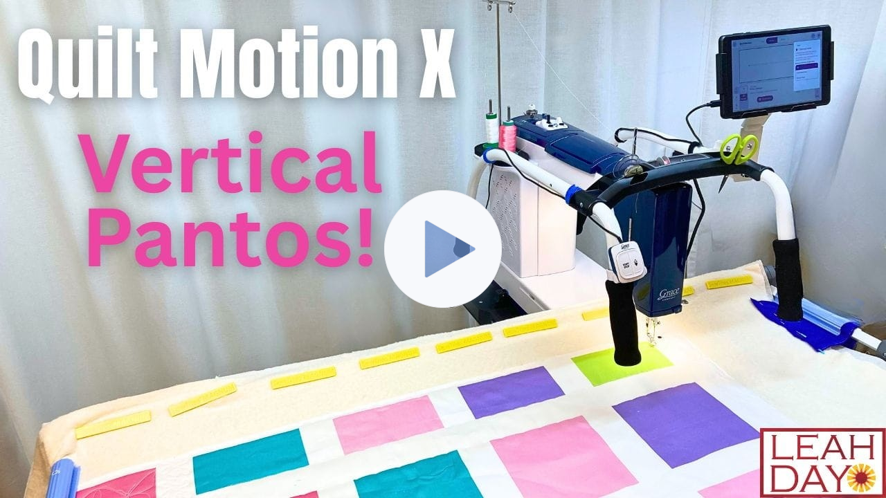 Quilt Vertical Pantograph Designs with Quilt Motion X & Little Rebel